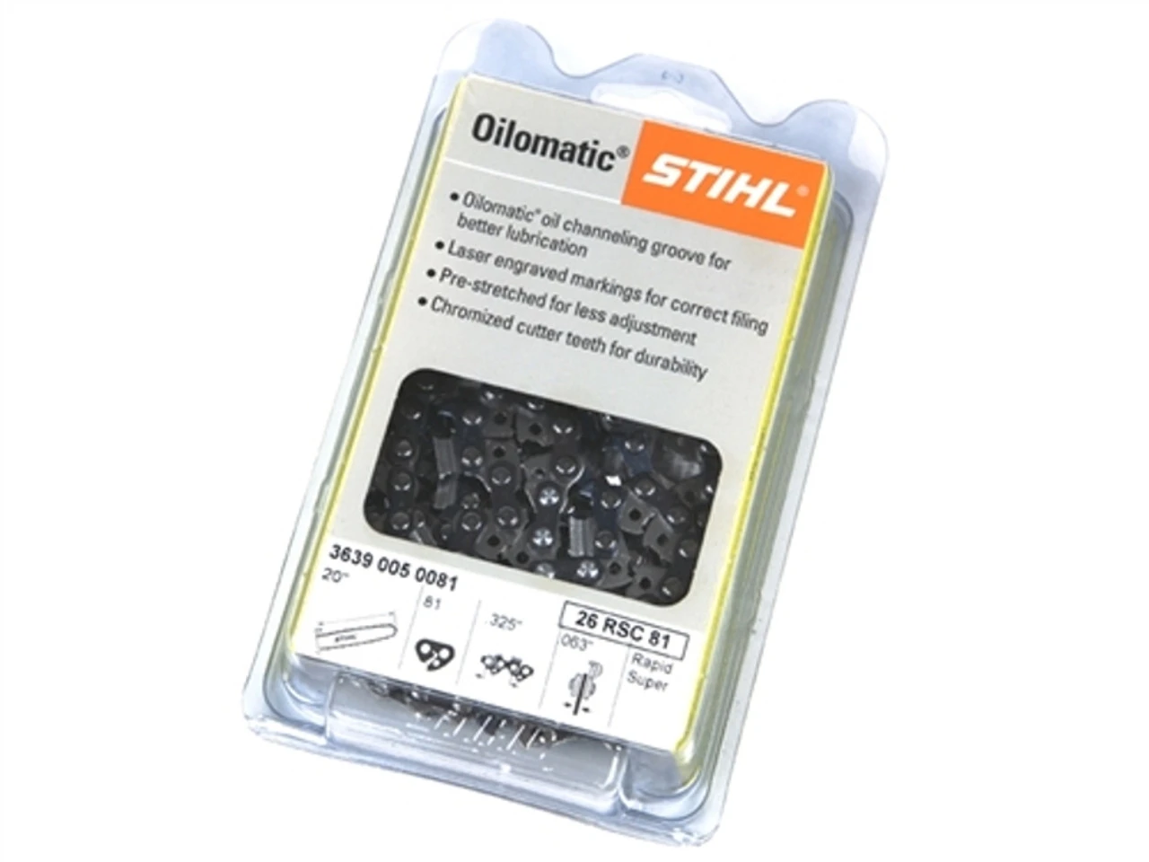 Stihl 20" Oilomatic Chainsaw Chain (26RSC 81 Drive Links) 3 Stihl 20" Oilomatic Chainsaw Chain (26RSC 81 Drive Links)