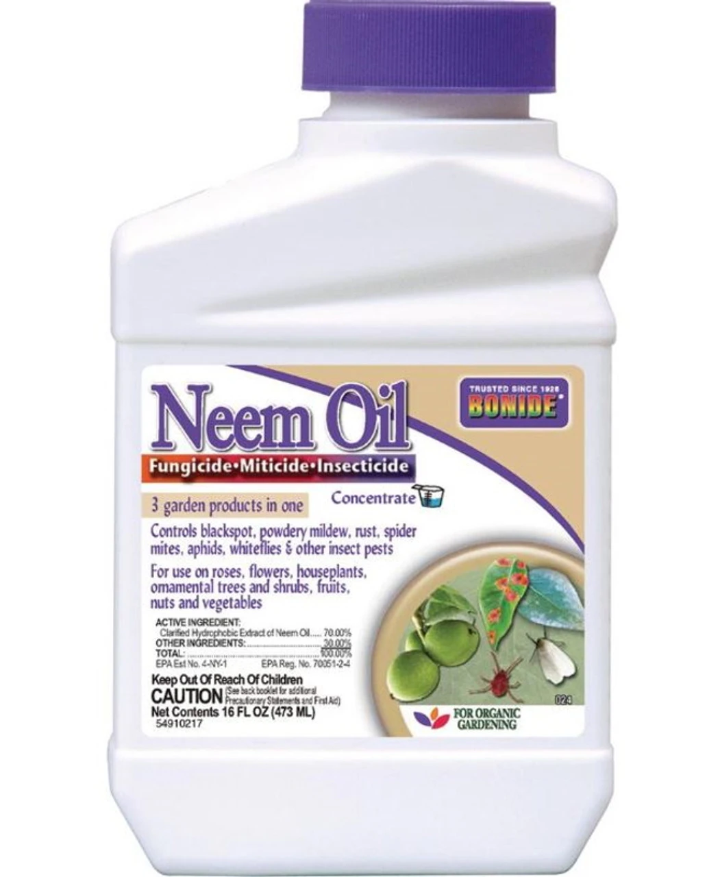 Bonide Neem Oil Fungicede, Miticide And Insecticide Concentrate - 16oz. 4 Bonide Neem Oil Fungicede, Miticide And Insecticide Concentrate - 16oz. - Image 2